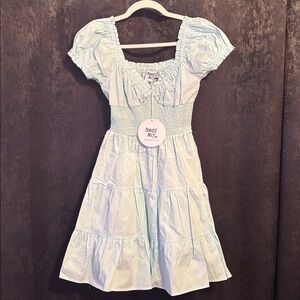Princess Polly Sky Blue Smocked Dress